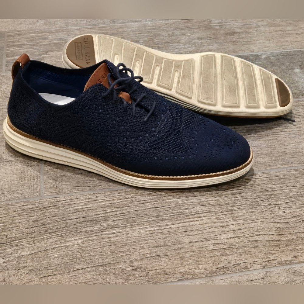 Men's ZERØGRAND Wingtip Oxfords navy casual work office comfort lightweight 11 M